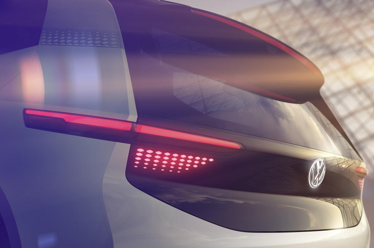 Volkswagen EV teased ahead of Paris motor show