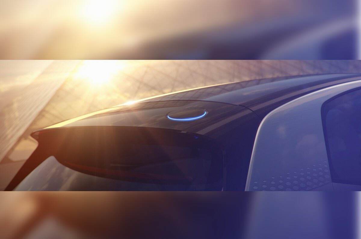 Volkswagen EV teased ahead of Paris motor show