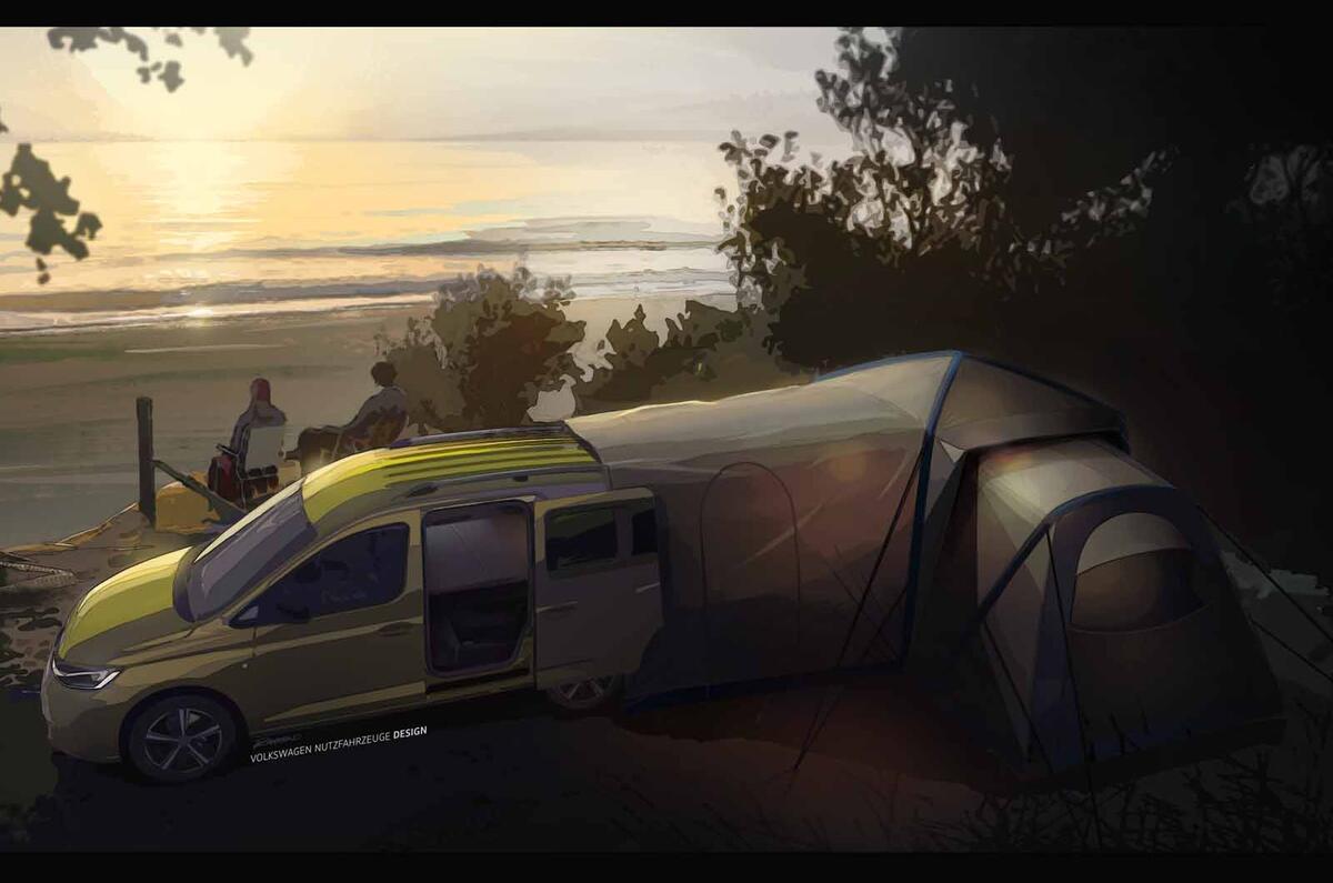 VW Caddy Beach tent