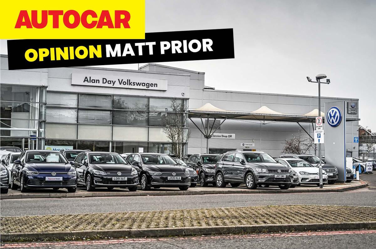 VW dealership MP column