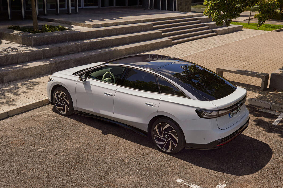 VW ID 7 top down parked