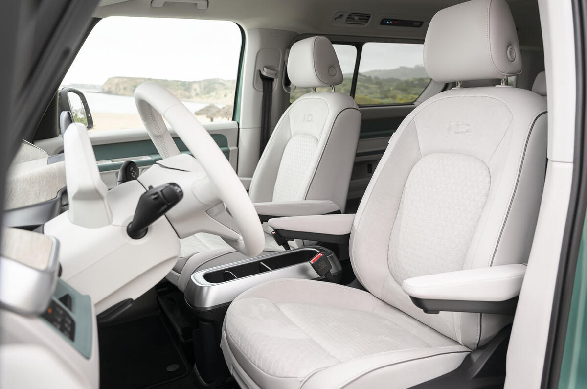 VW ID Buzz LWB drivers seat looking back