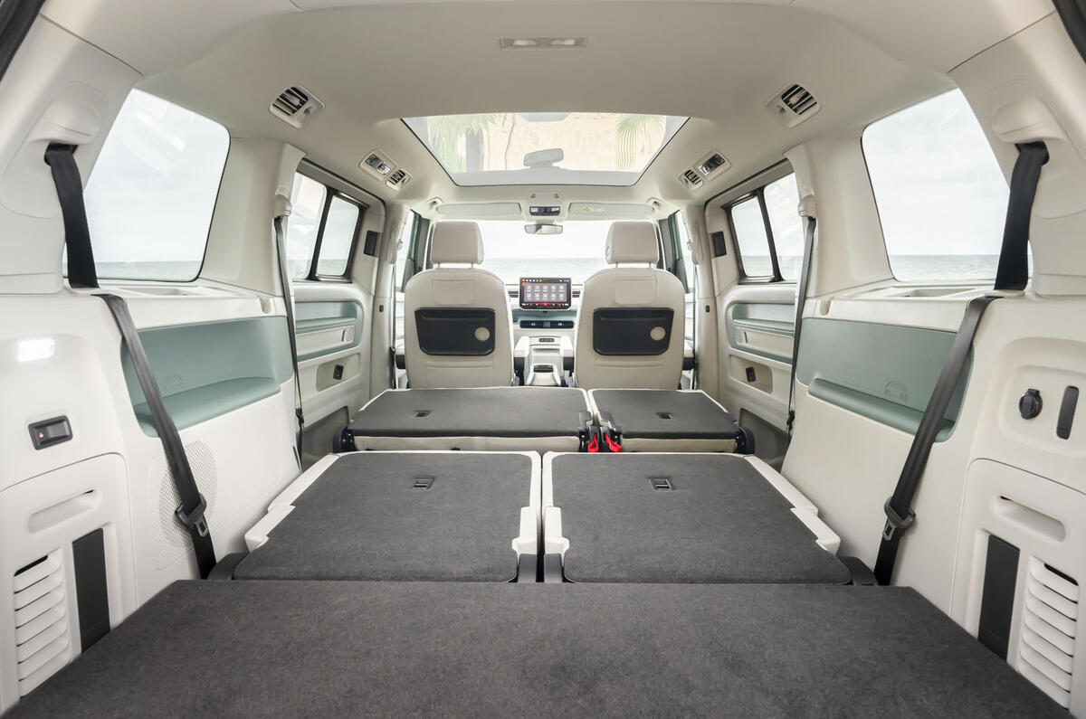 VW ID Buzz LWB seats folded