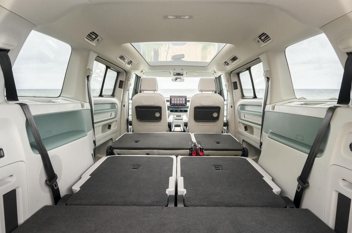 VW ID Buzz LWB seats folded 2