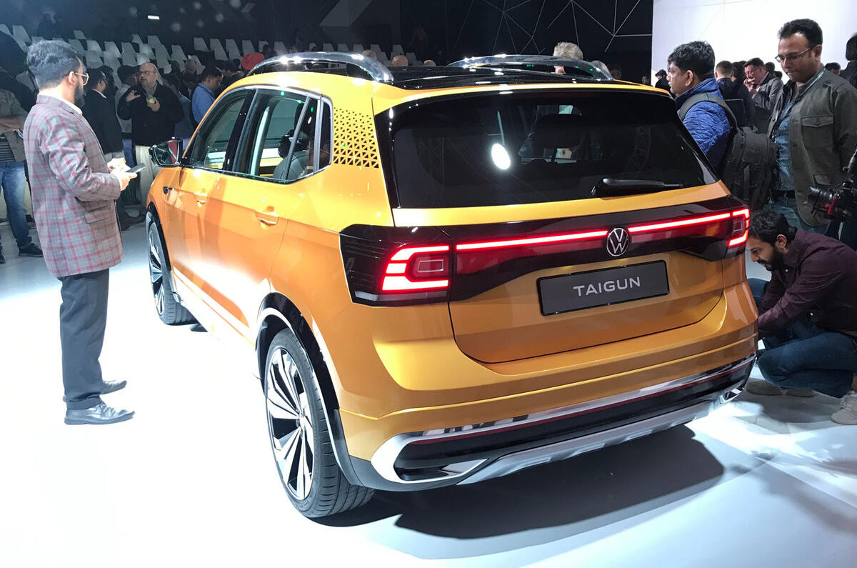 New Delhi show 2020 - Volkswagen Taigun rear New Delhi show 2020 - Volkswagen Taigun rear