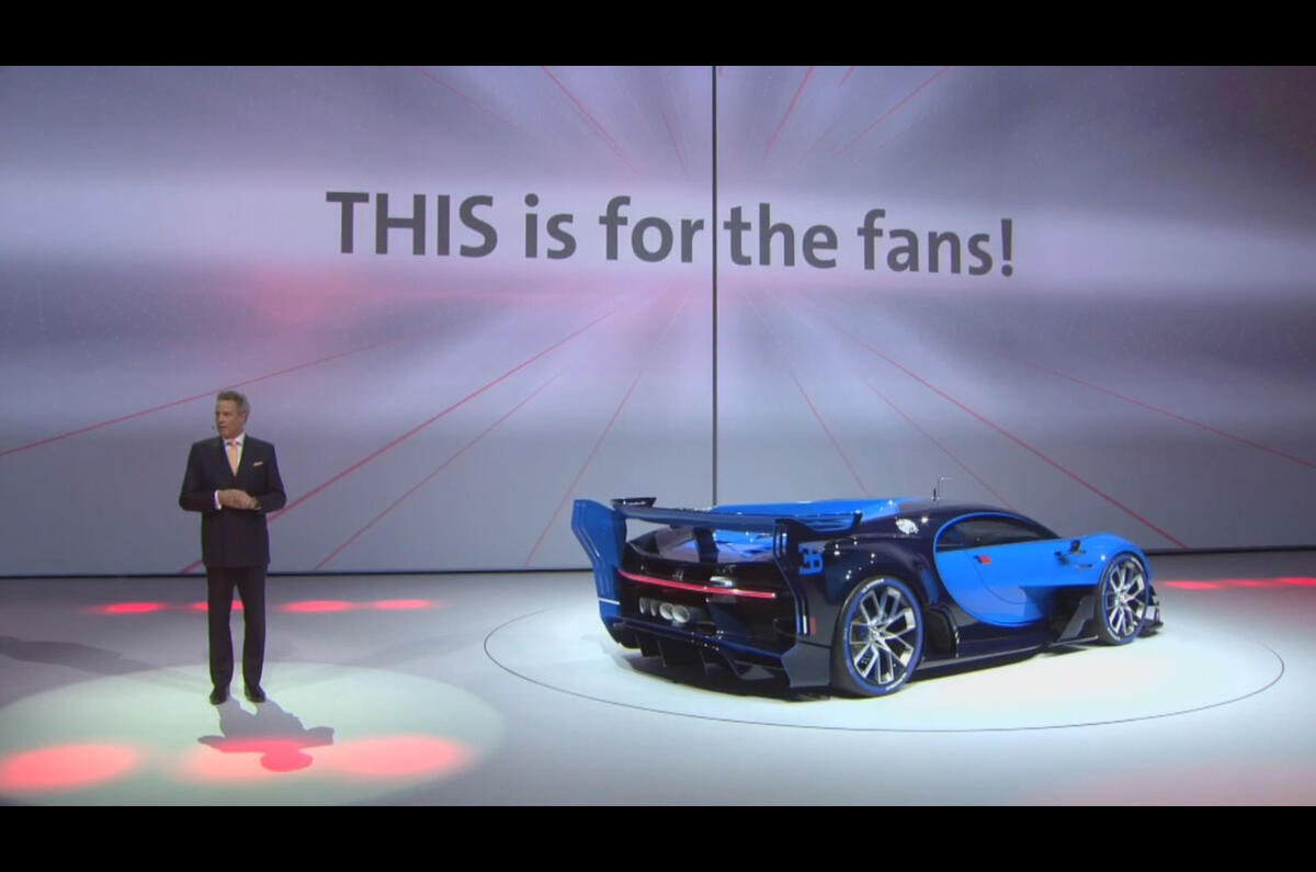Bugatti Vision Gran Turismo show car Bugatti Vision Gran Turismo show car