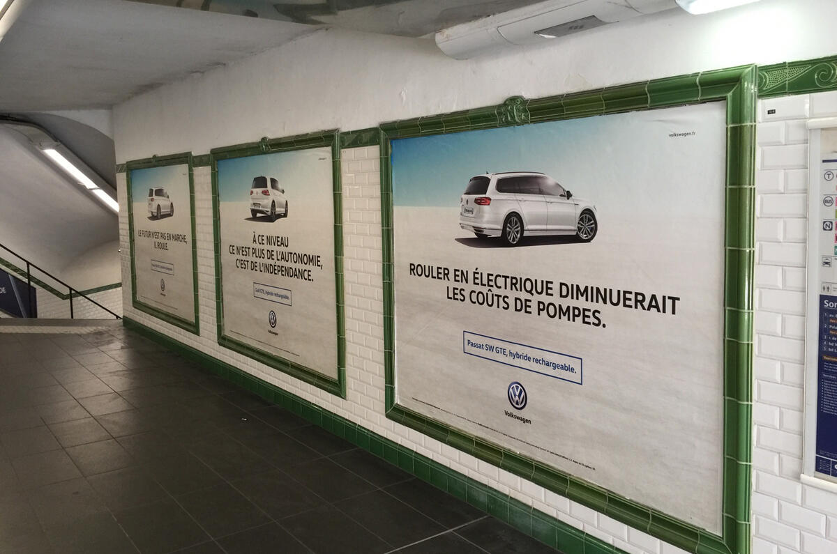 VW Paris station advert takeover