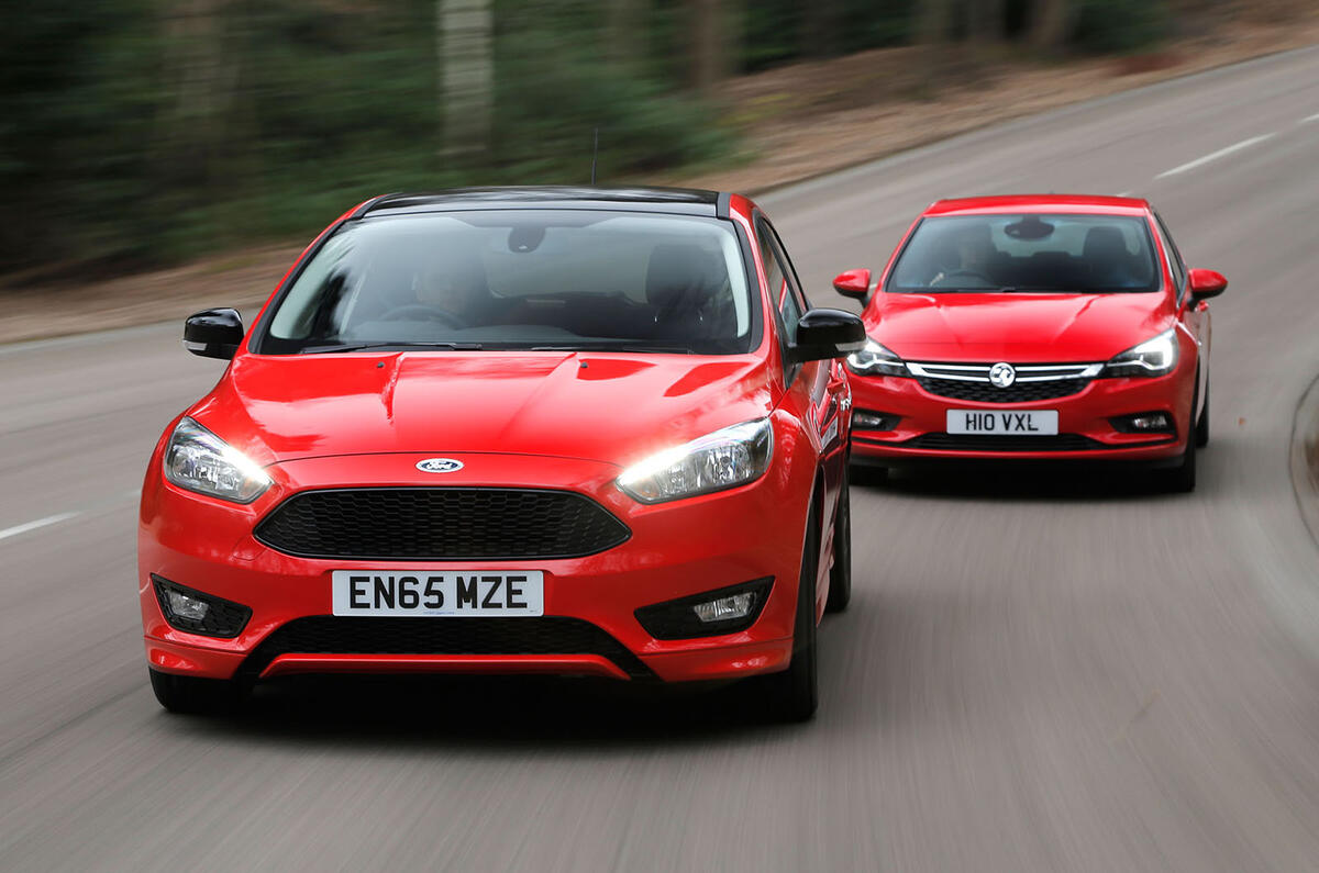 Seat Leon, Ford Focus, Vauxhall Astra versus Mazda 3