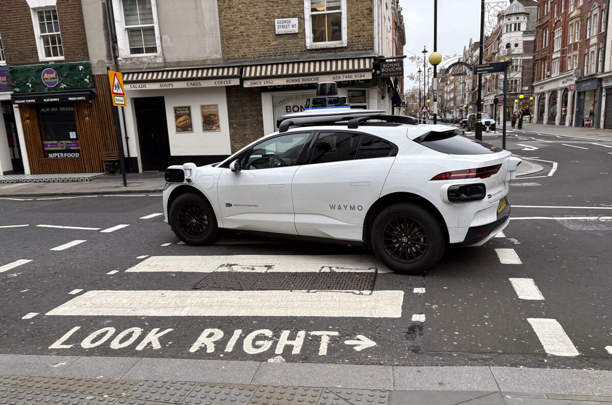 Waymo driverless Jaguar I Pace London 1