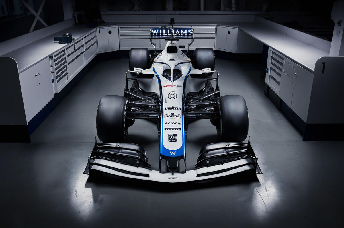 Williams F1 in garage Williams F1 in garage