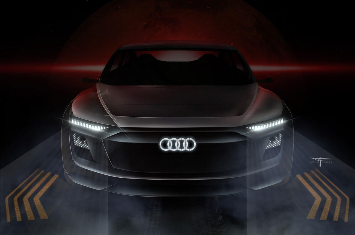 Futuristic Audi e-tron concept previewed in new sketches