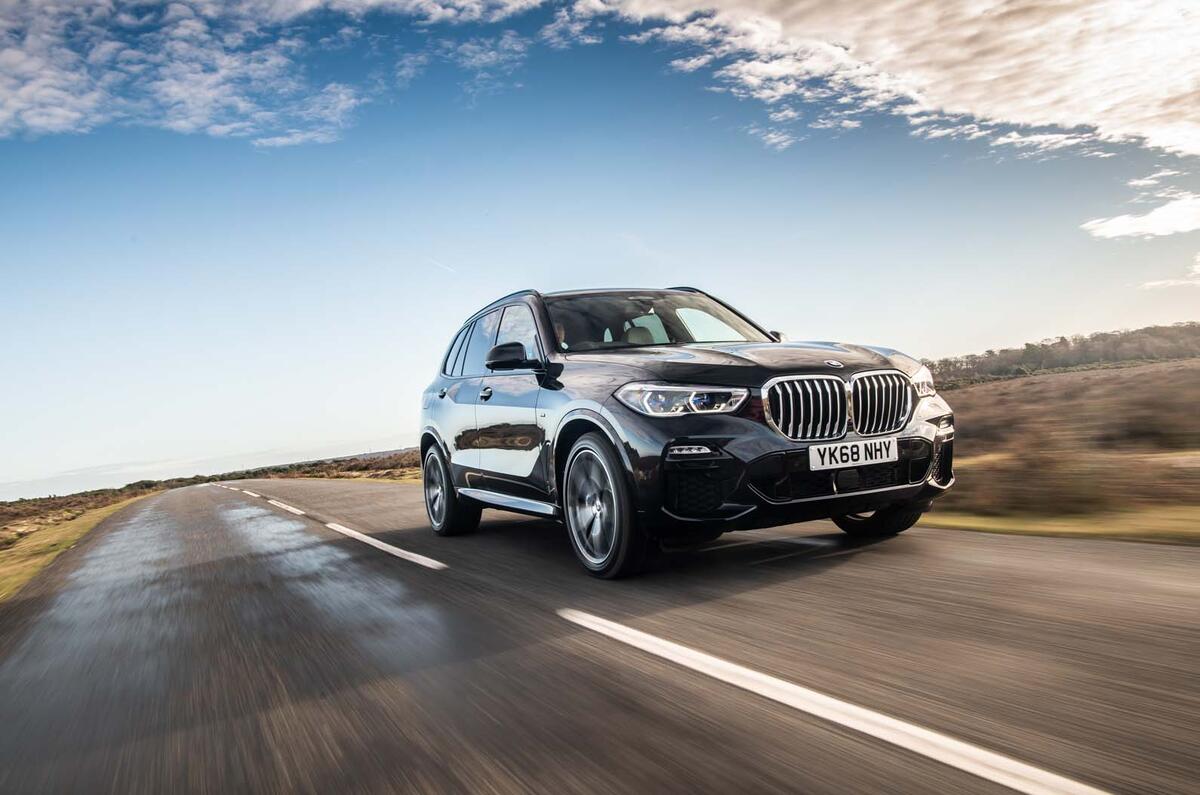 BMW X5 driving - front