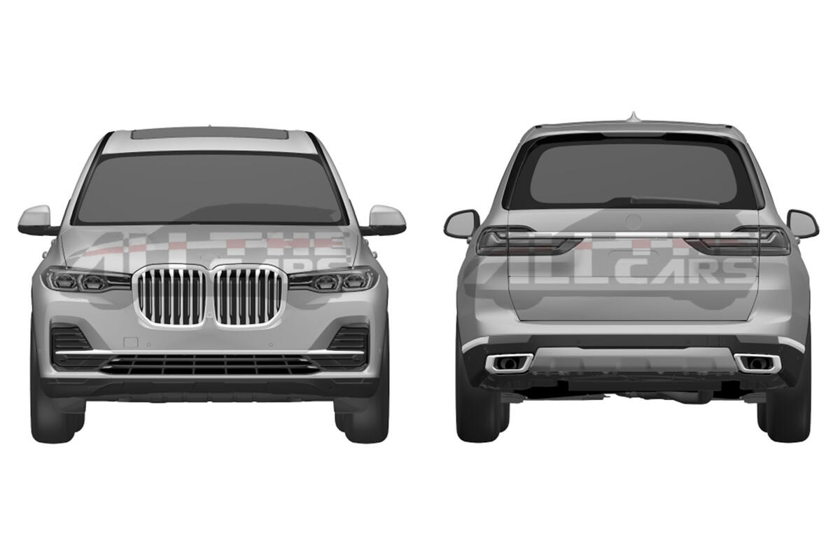 Production BMW X7: patent images reveal final design