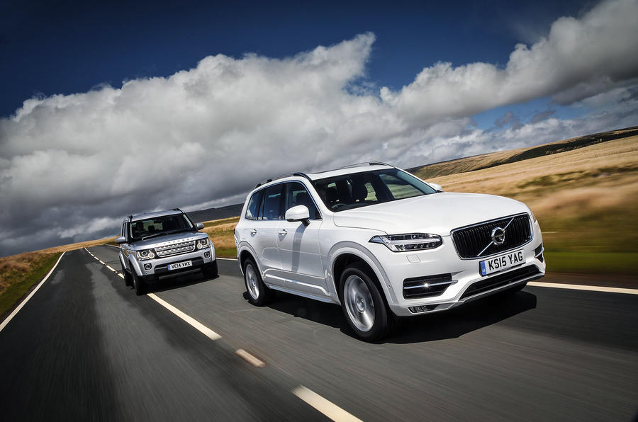Volvo XC90 versus BMW X5 and Land Rover Discovery