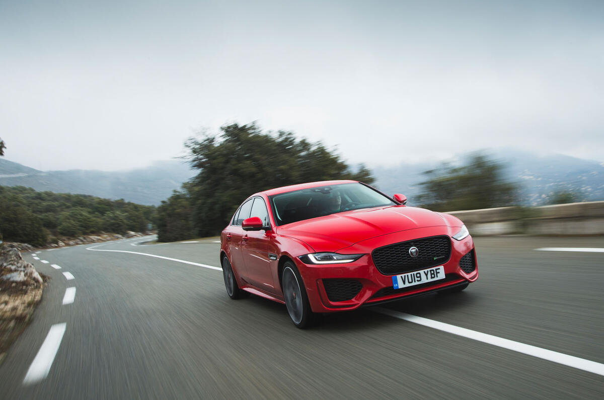 Jaguar XE on the road
