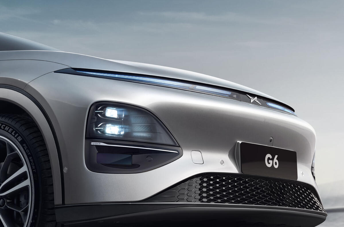Xpeng G6 2024 front detail Xpeng G6 2024 front detail