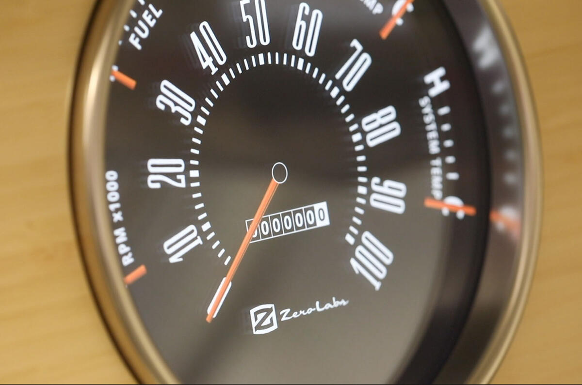 Zero Labs electric Ford Bronco - speedometer