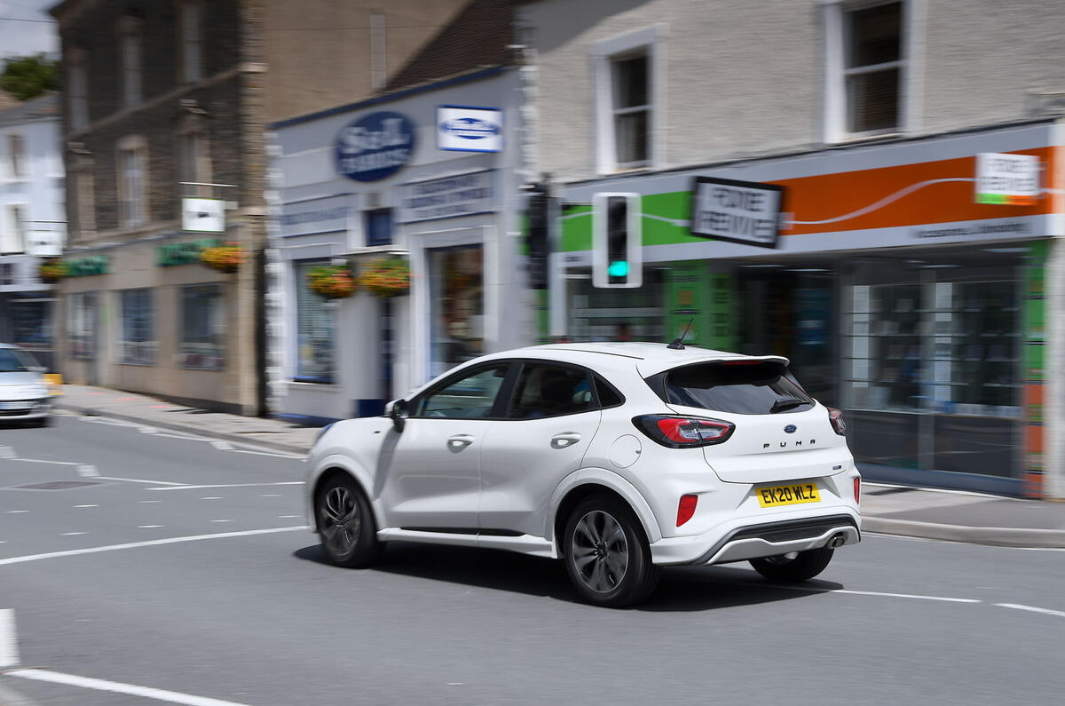 Ford Puma 2020 long-term review - town driving rear