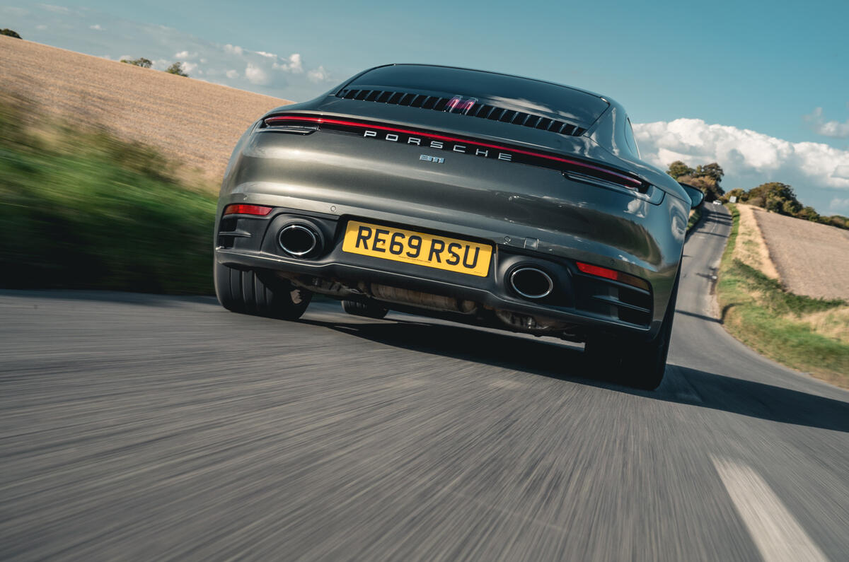 Porsche 911 Carrera 2020 long-term review - on the road rear Porsche 911 Carrera 2020 long-term review - on the road rear