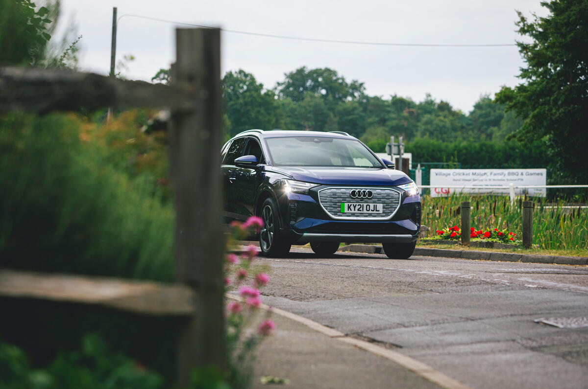14 Audi Q4 E tron 2021 long term review road front 14 Audi Q4 E tron 2021 long term review road front