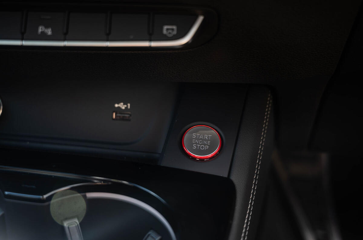 Audi S5 Sportback 2020 long-term review - start button