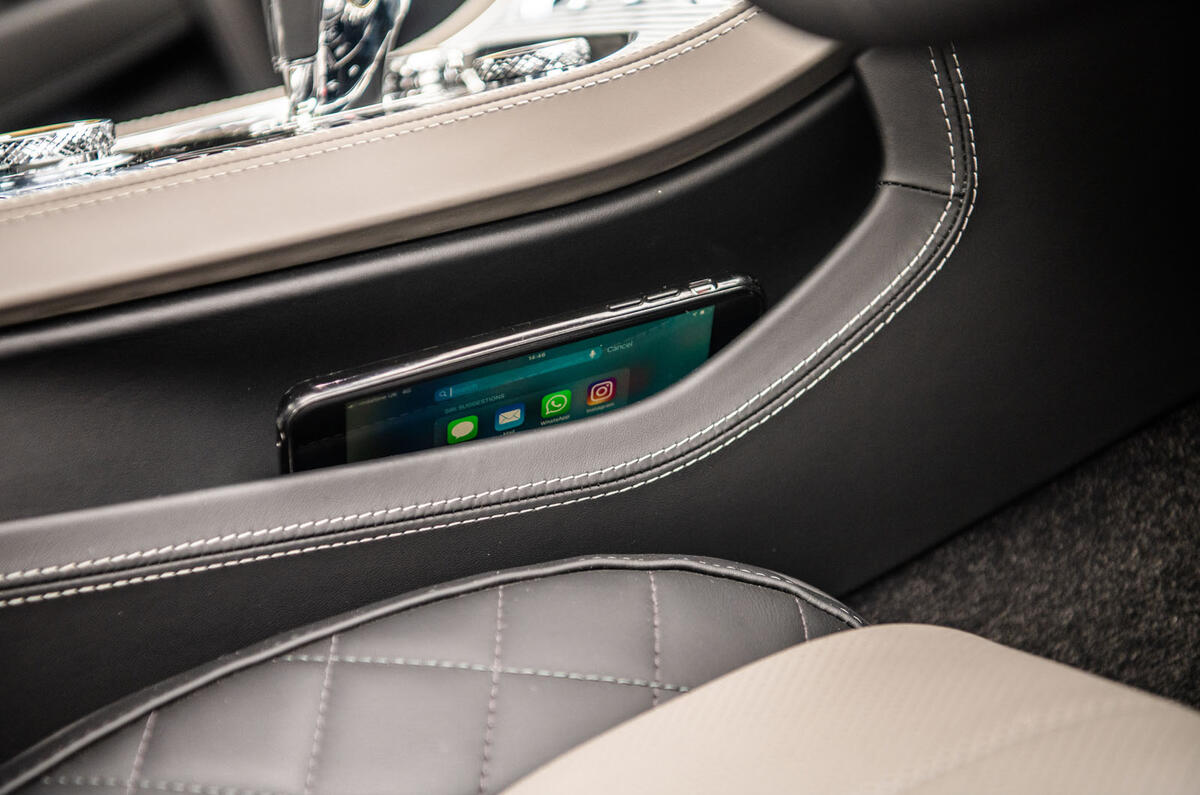 Bentley Continental GT 2019 long-term review - smartphone pocket