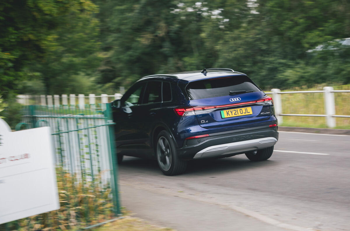 15 Audi Q4 E tron 2021 long term review road rear 15 Audi Q4 E tron 2021 long term review road rear