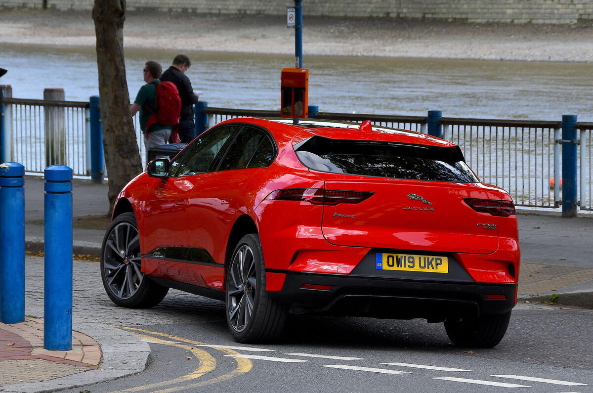 Jaguar I-Pace 2019 long-term test review - on the road rear
