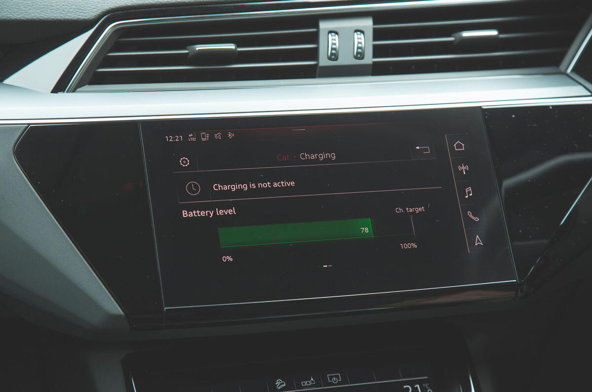 Audi E-tron 2019 long-term review - charging indicator