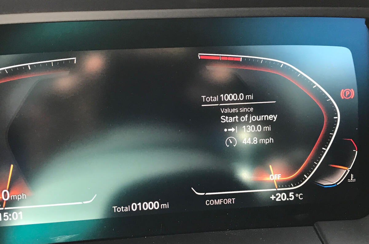 BMW Z4 2019 long-term review - trip computer