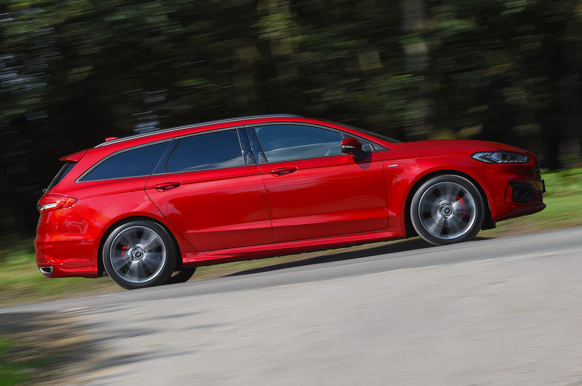 2 Ford Mondeo hybrid estate long term side 2 Ford Mondeo hybrid estate long term side