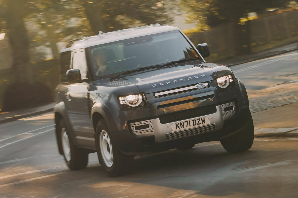 2 Land Rover Defender 2022 long term review cornering front