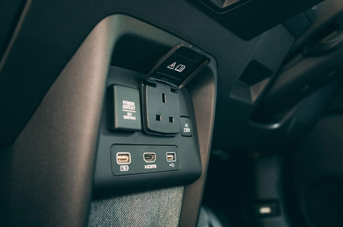 Honda e 2020 long-term review - rear plug sockets Honda e 2020 long-term review - rear plug sockets