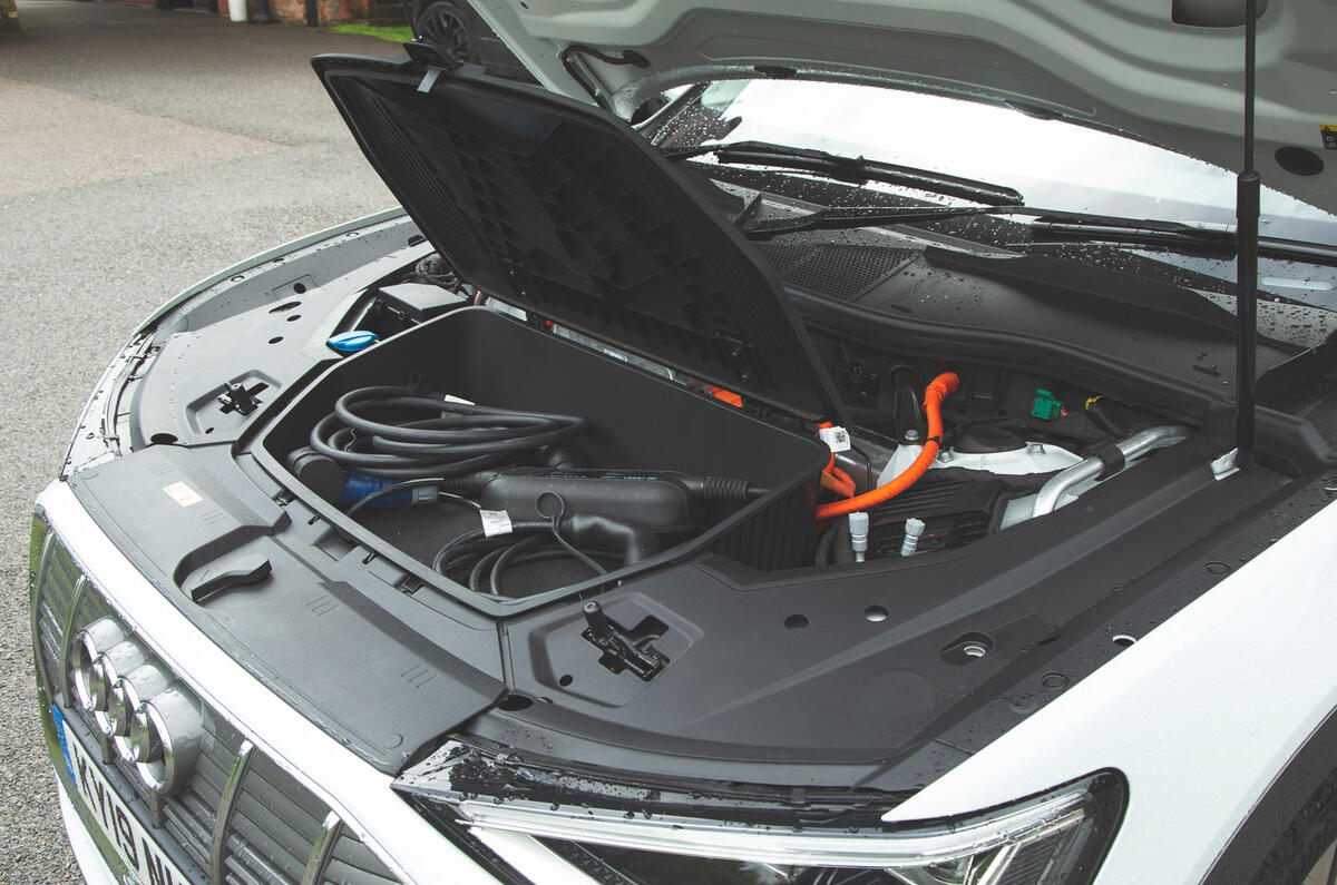 Audi E-tron 2019 long-term review - bonnet open