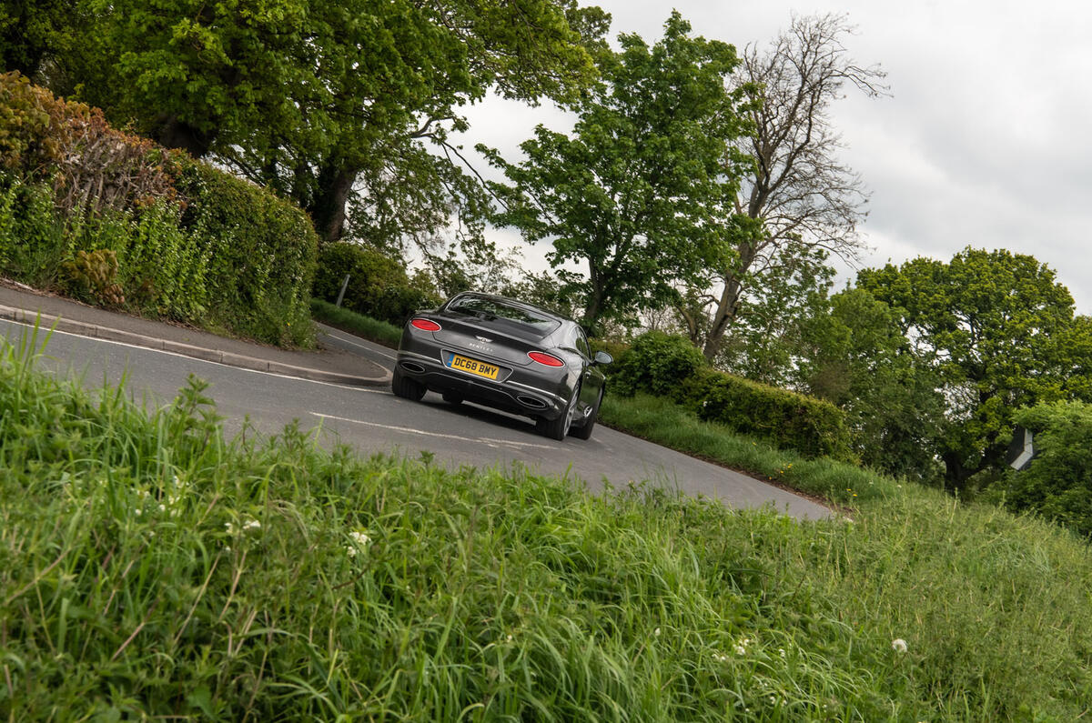 Bentley Continental GT 2019 long-term review - cornering rear