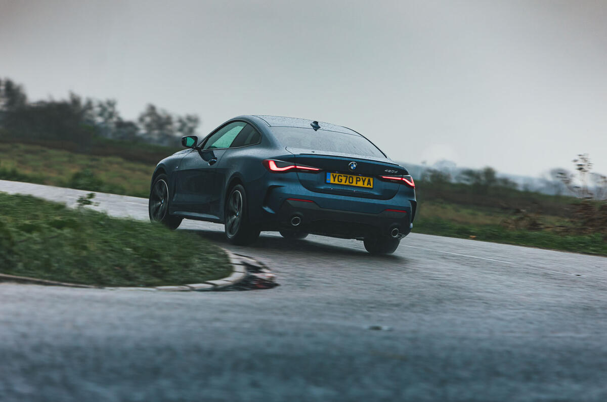 25 BMW 4 Series 2021 long term review cornering rear 25 BMW 4 Series 2021 long term review cornering rear