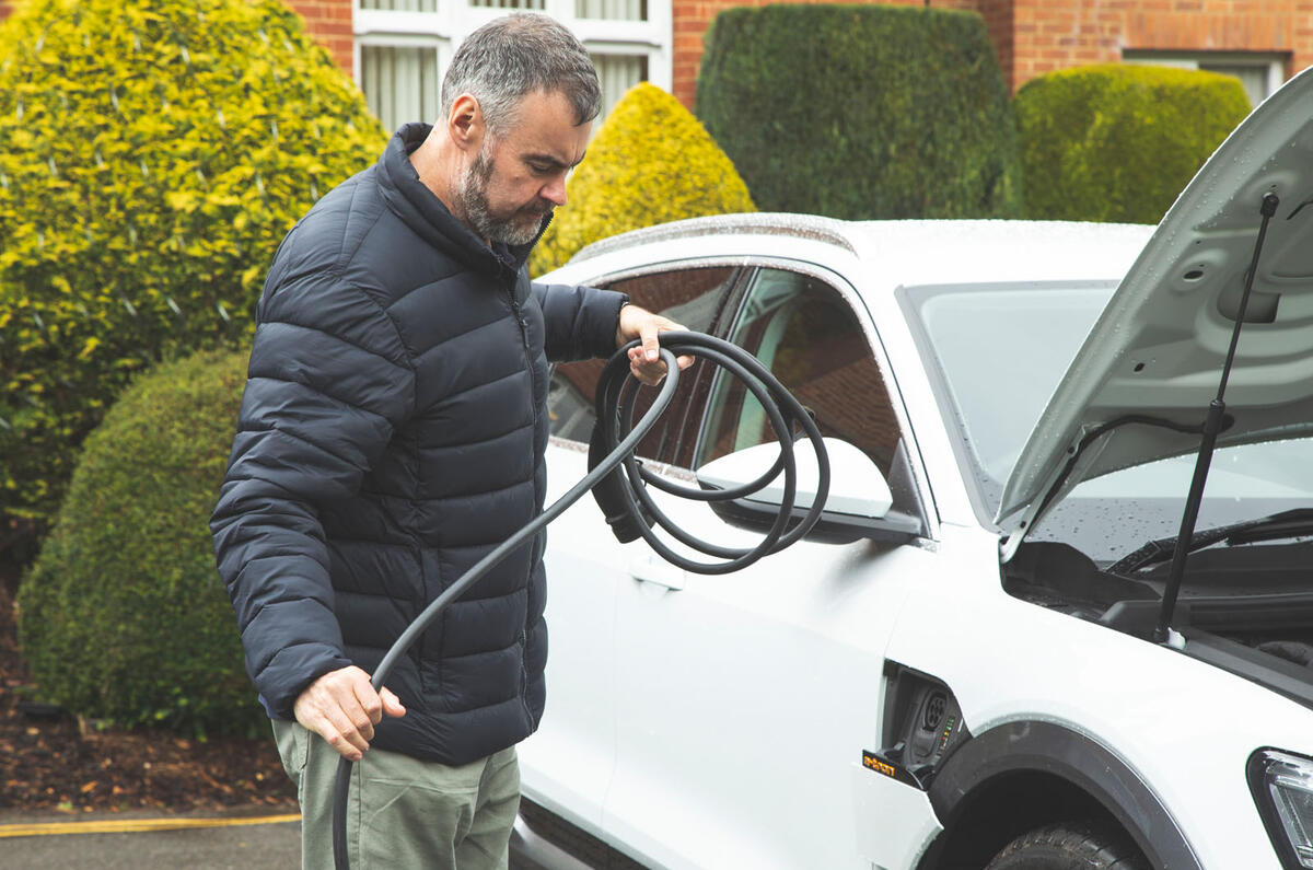 Audi E-tron 2019 long-term review - cable wrap