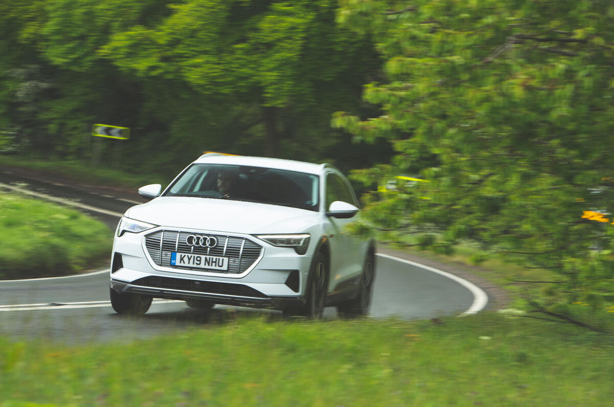 Audi E-tron 2019 long-term review - cornering front