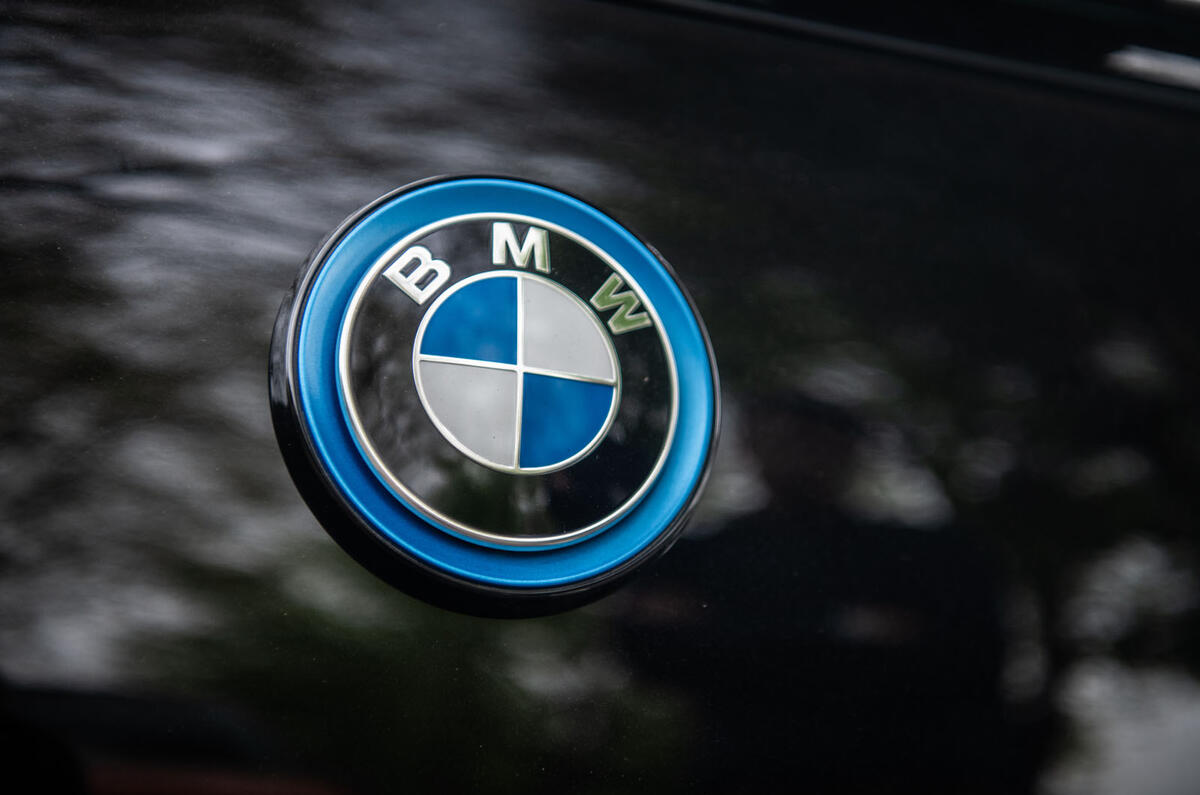 BMW i3S 2019 long-term review - bonnet badge