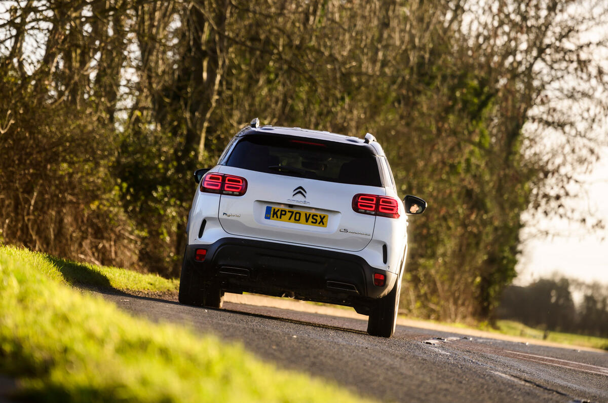 3 Citroen C5 Aircross Hybrid 2021 Long term review hero rear