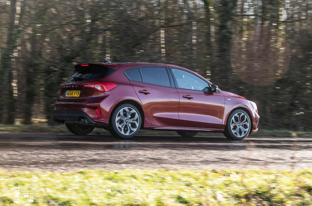 Ford Focus 2019 long-term review - on the road rear