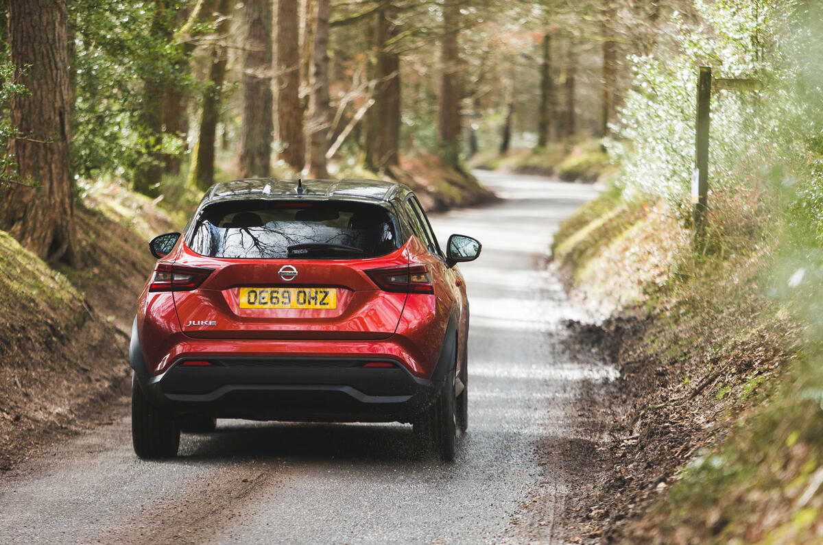 Nissan Juke 2020 long-term review - hero rear Nissan Juke 2020 long-term review - hero rear