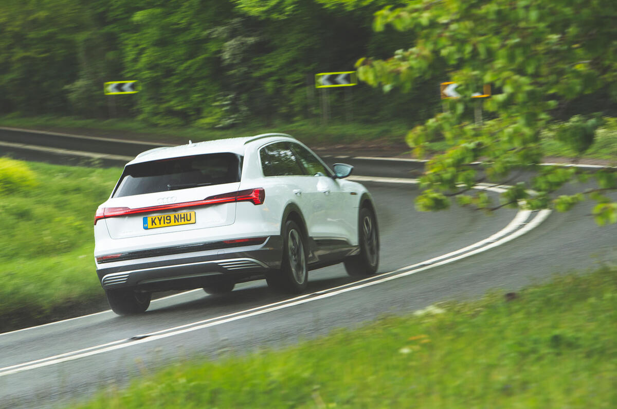Audi E-tron 2019 long-term review - cornering rear