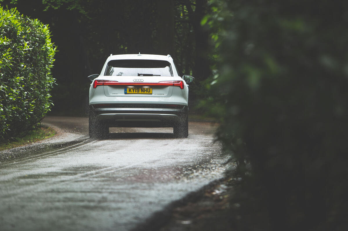 Audi E-tron 2019 long-term review - on the road rear lights