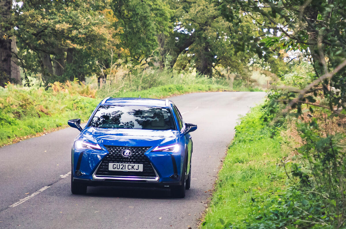 4 Lexus UX300e 2022 long term review on road nose 4 Lexus UX300e 2022 long term review on road nose