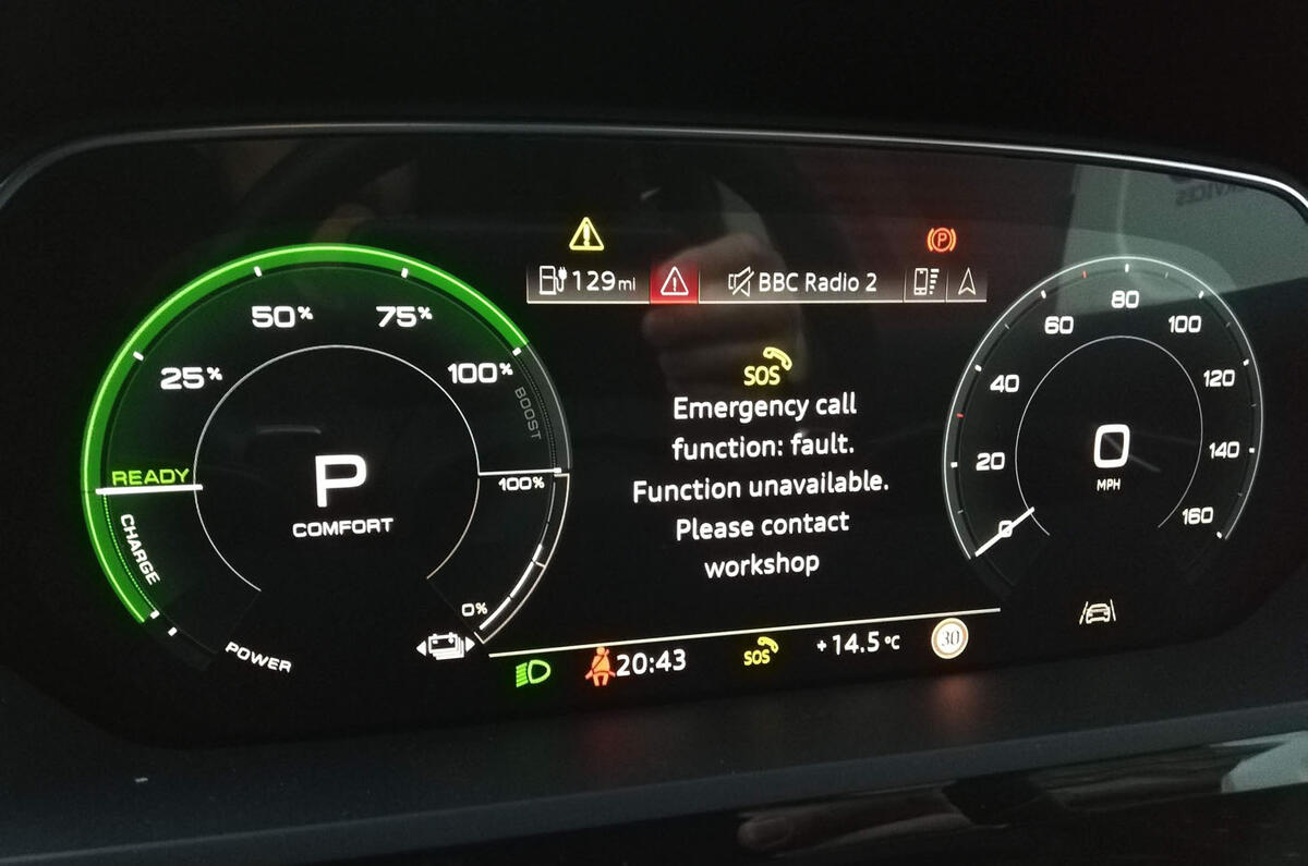 Audi E-tron 2019 long-term review - error