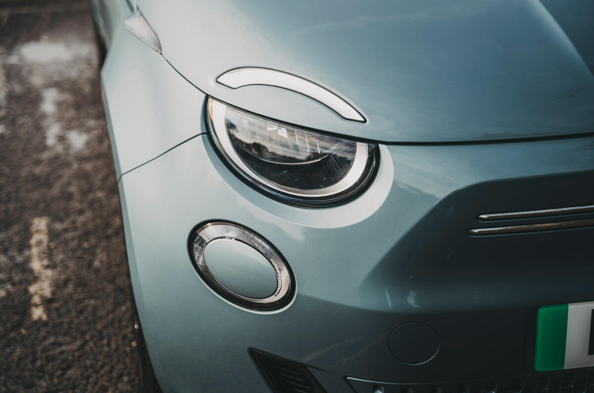 5 Fiat 500 EV 2022 long term review headlights 5 Fiat 500 EV 2022 long term review headlights