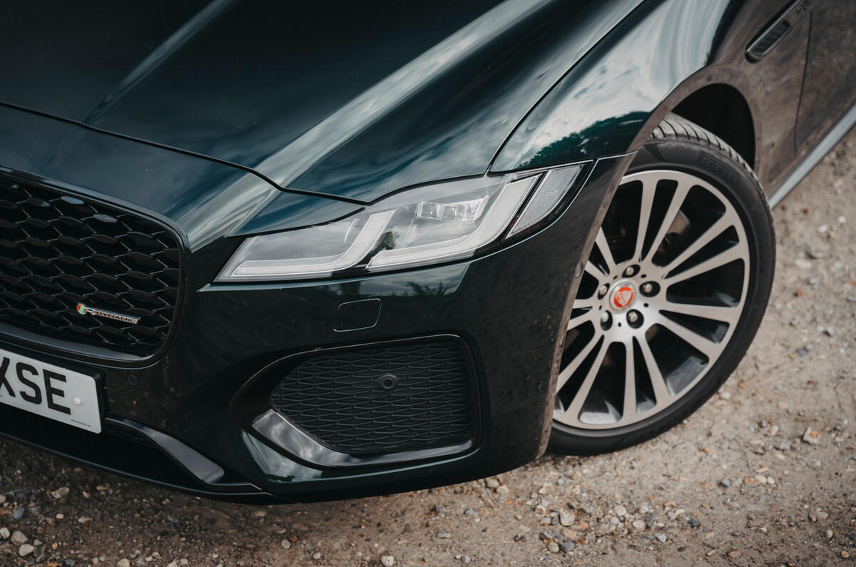 5 Jaguar XF 2021 long term review headlights wheels 5 Jaguar XF 2021 long term review headlights wheels