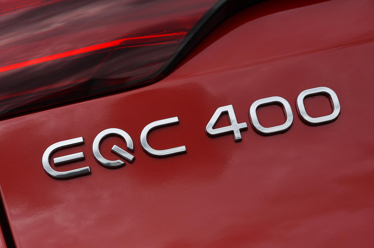 Mercedes-Benz EQC 2020 long-term review - rear badge Mercedes-Benz EQC 2020 long-term review - rear badge