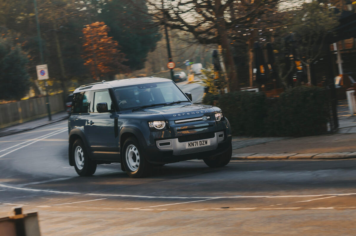 7 Land Rover Defender 2022 long term review on road front 7 Land Rover Defender 2022 long term review on road front